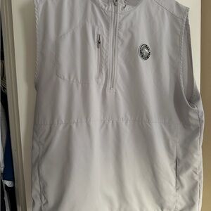 Torrey Pines Light Gray Sleeveless Quarter-Zip Pullover Vest